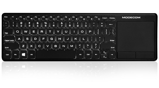Klávesnica Modecom MC-TPK2 WIRELESS MULTIMEDIA SLIM US Layout K-MC-TPK2 VOYAGER-100-BL