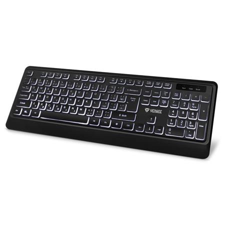 Klávesnica Yenkee YKB 1025CS Vision, drôtová, podsvietená, čierna 8590669312115