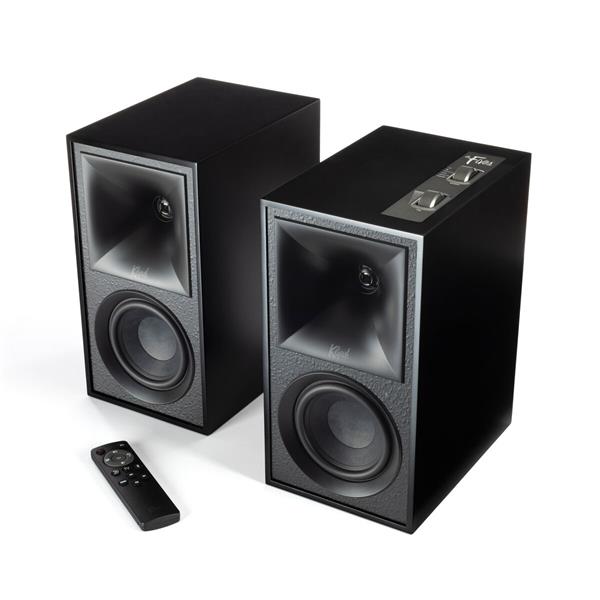 Klipsch The Fives, aktívne reproduktory, 160 W, Bass-reflex, BT, HDMI ARC, USB, Opt., Phono/Line In, matná čiern 1068026