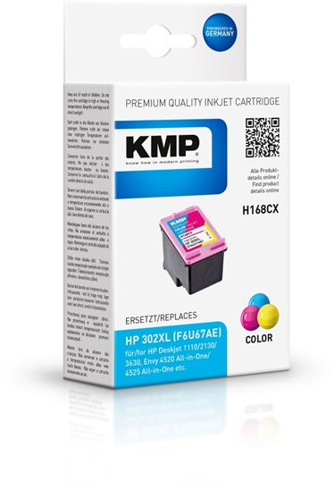 KMP H168CX (HP 302 Tri-colour XL) 4011324211139