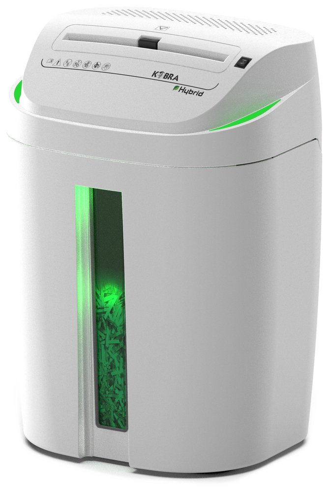 KOBRA skartovač S4-HYBRID/ příčný řez 3,8 mm/ A4/ kapacita 22 listů/ objem koše 40l/ stupeň utajení P2/ KOBRA-S4-HYBRID