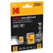 Kodak paměťová micro SD karta 256GB UHS-II U3 V60 Pro +adapt EKMSDM256GUHS2V1K