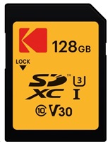 Kodak paměťová SD karta 128GB UHS-I U3 V30 Ultra EKMSD128GXC10HPRK