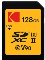 Kodak paměťová SD karta 128GB UHS-II U3 V90 Ultra Pro EKMSD128GUHS2V2K