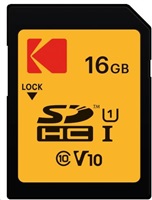 Kodak paměťová SD karta 16GB UHS-I U1 V10 Premium EKMSD16GHC10K