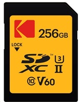 Kodak paměťová SD karta 256GB UHS-II U3 V60 Ultra Pro EKMSD256GUHS2V1K