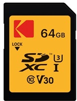 Kodak paměťová SD karta 64GB UHS-I U3 V30 Ultra EKMSD64GXC10HPRK