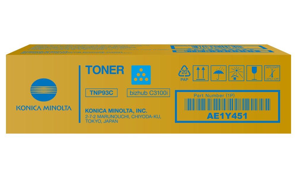 Konica Minolta TNP93C,Toner azurový pro bizhub C3100i, 4000 stran AE1Y451