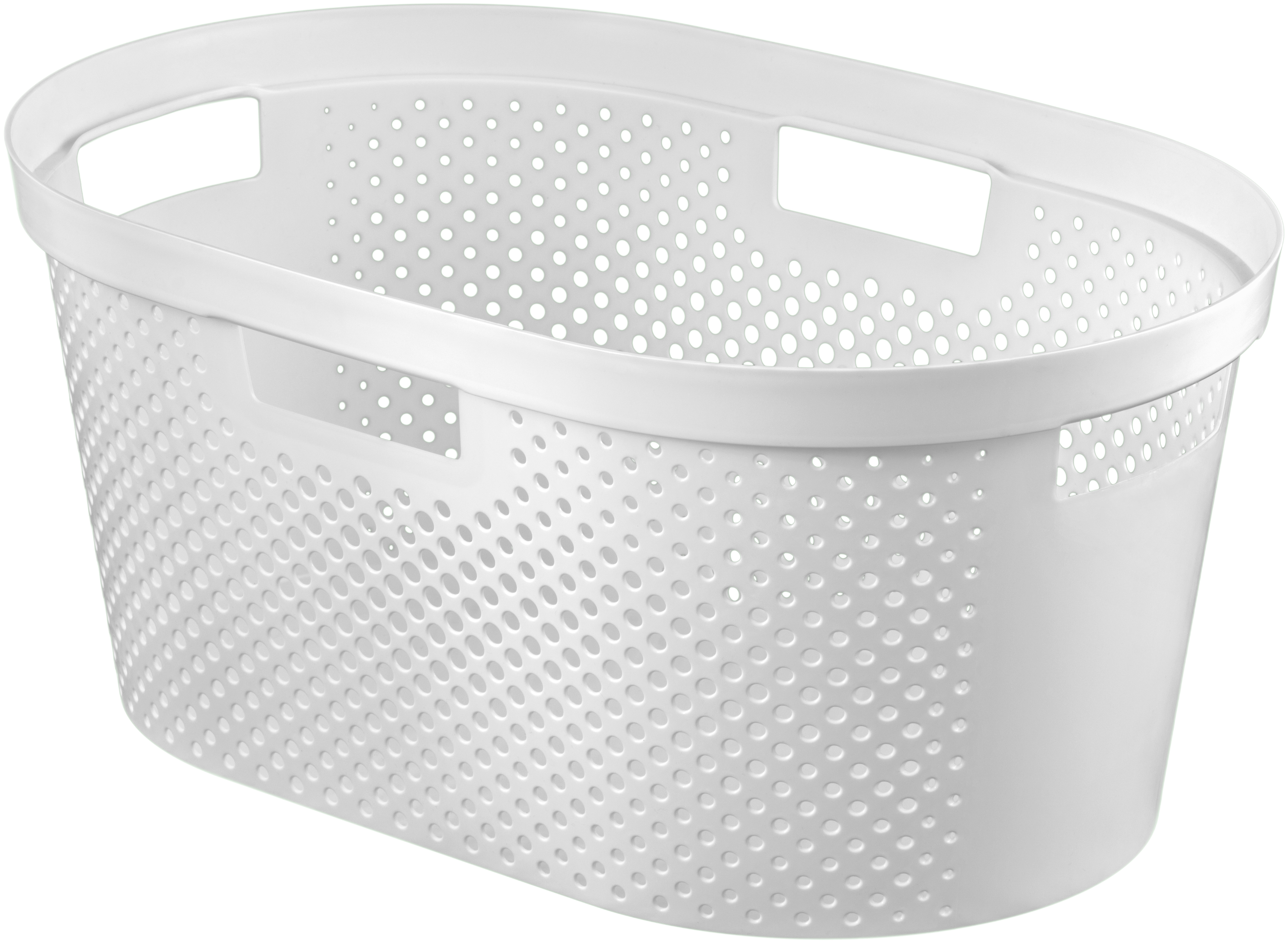 Kôš na bielizeň Curver Infinity Dots 40L biely 231011