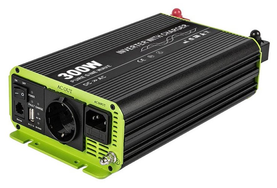 KOSUN měnič napětí s nabíječkou s funkcí UPS, baterie 12V / AC230V čistý sinus, 300W KOS300-12