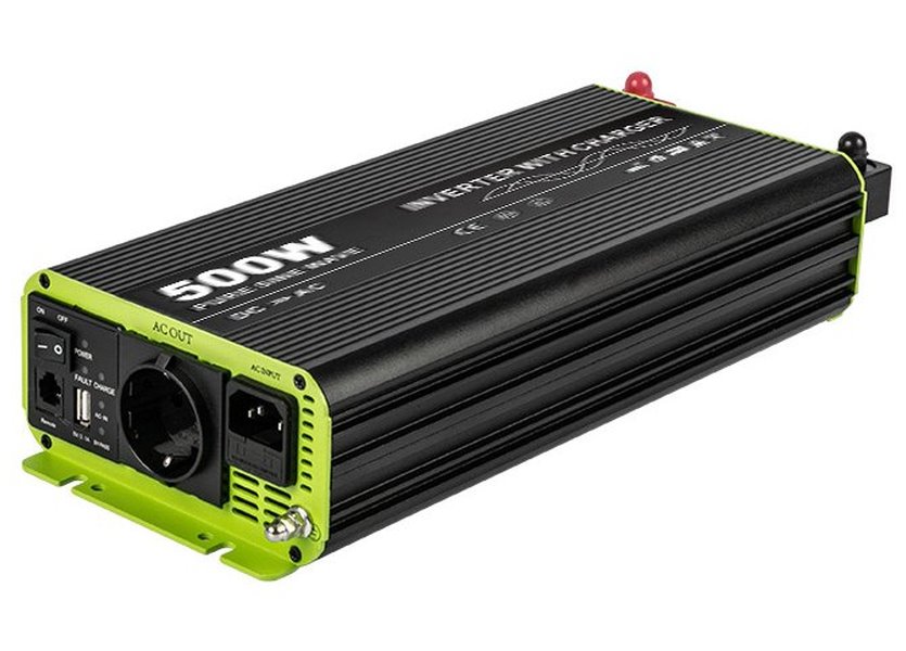 KOSUN měnič napětí s nabíječkou s funkcí UPS, baterie 12V / AC230V čistý sinus, 500W KOS500-12
