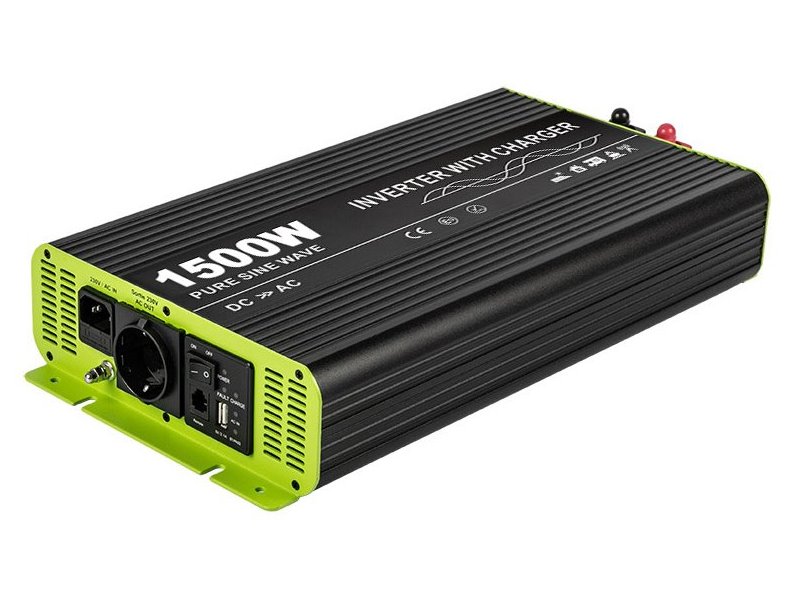 KOSUN měnič napětí s nabíječkou s funkcí UPS, baterie 24V / AC230V čistý sinus, 1500W KOS1500-24