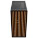 Krux skříň Heliora / ATX / 120mm fan / USB3.0 / USB-C / zaoblená / dřevěný design panelu / černá KRXD019