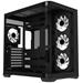 Krux skříň Tano ATX / 4x120 mm PWM ARGB fan / 2xUSB 3.0 / USB-C / panoramatická zaoblená/ černá KRXD015