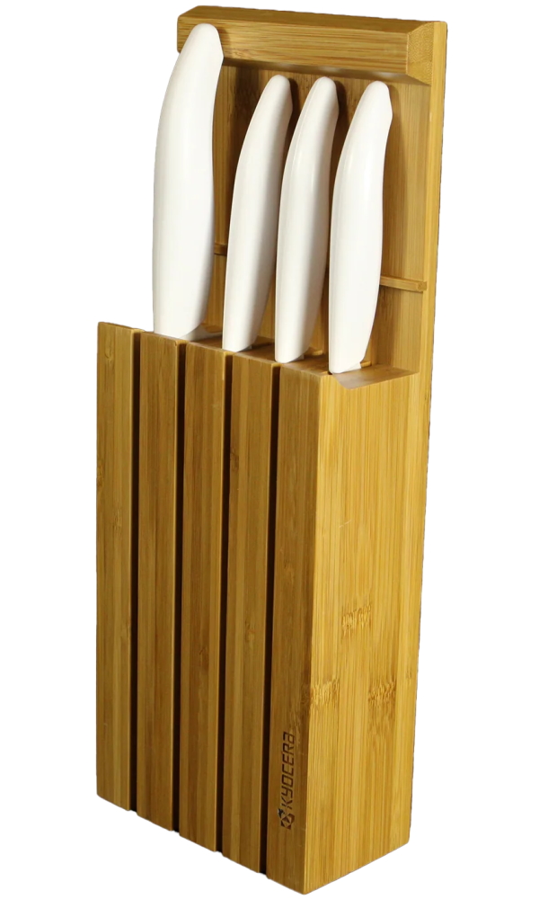 Kyocera Bambusový blok na nože FK Colour Series (WH-WH) Bamboo Knife Block + WHWH Set