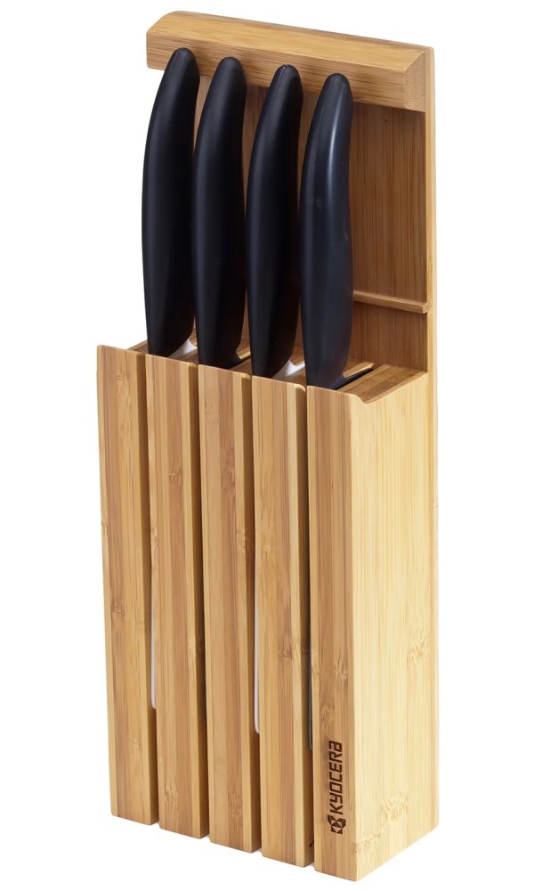 Kyocera Bambusový blok na nože FK White Series (WH-BK) Bamboo Knife Block + WHBK Set