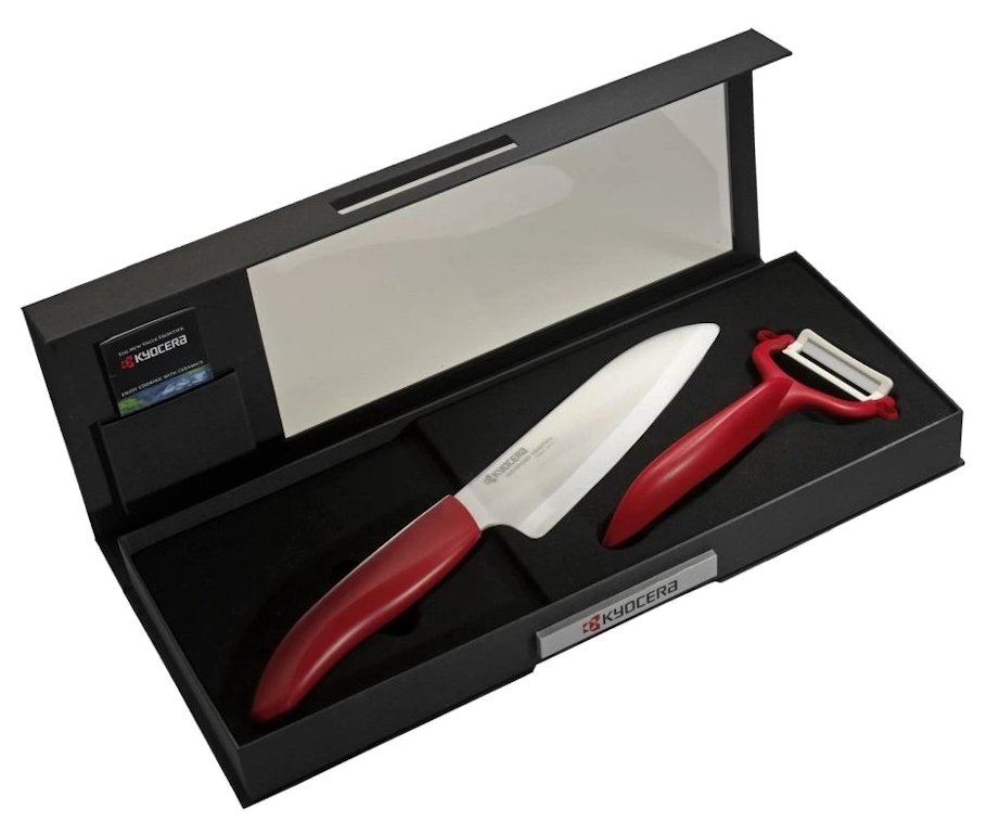 Kyocera Dárková sada na krájení a loupání – červená Cut & Peel Set N Red - Gift B