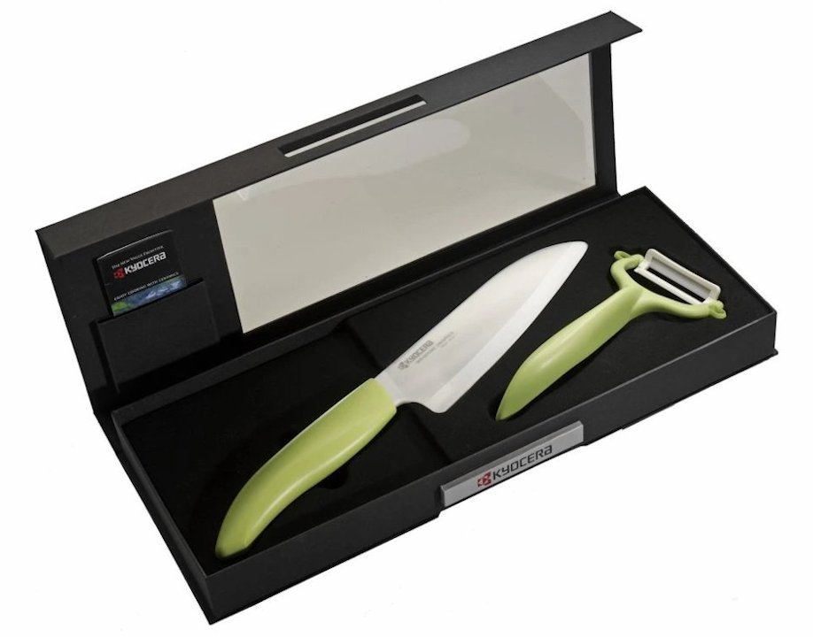 Kyocera Dárková sada na krájení a loupání – zelená Cut & Peel Set N Green - Gift