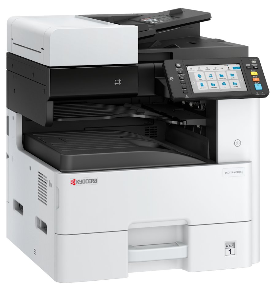 Kyocera ECOSYS MZ3201ix MFP černobílá A4/A3 / 32/17ppm/ 1200 dpi/ duplex/ RADF/ USB/ LAN/ 7" Displej/ HyPAS