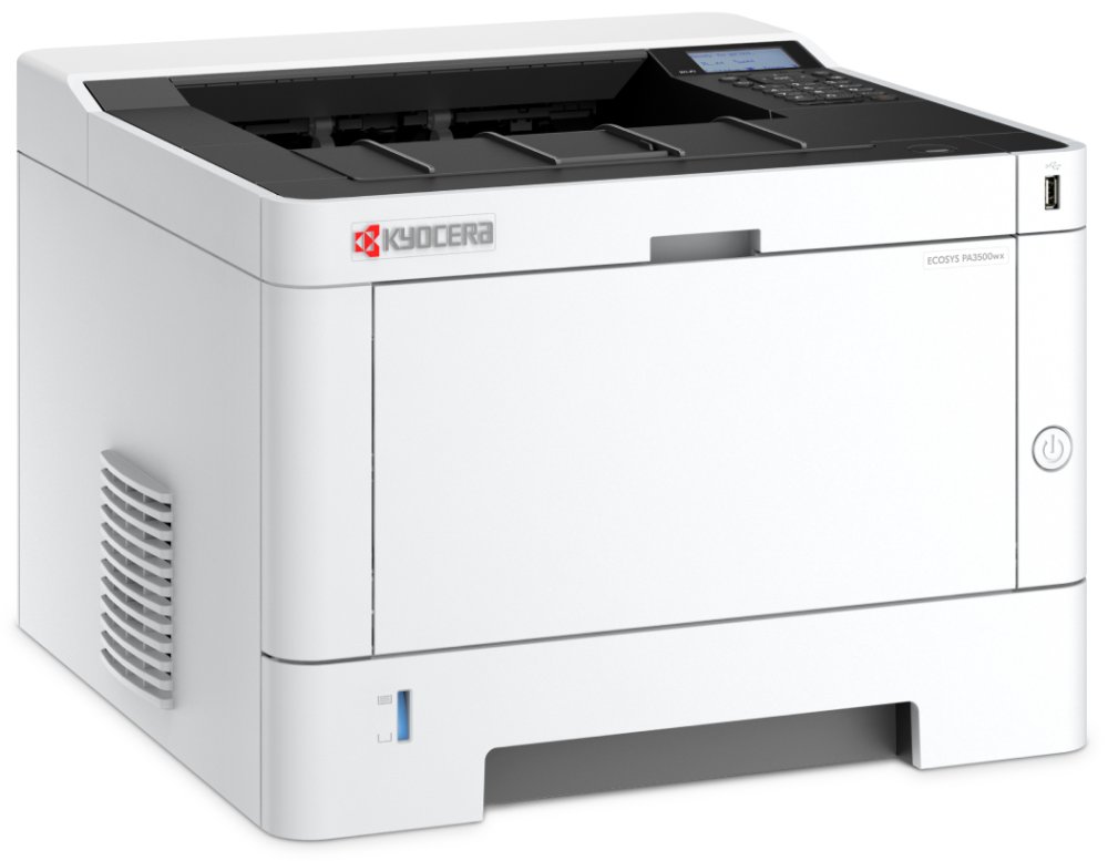 Kyocera ECOSYS PA3500wx, A4, čb, 35ppm, 1200 dpi, 256MB, duplex, LAN, Wifi, start. tonery 1000str., LED