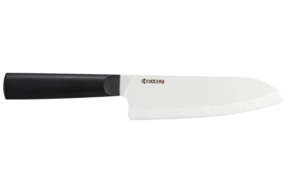 Kyocera Kuchařský nůž Santoku 16 cm, bílá čepel, černá rukojeť TK-160 WH-BK
