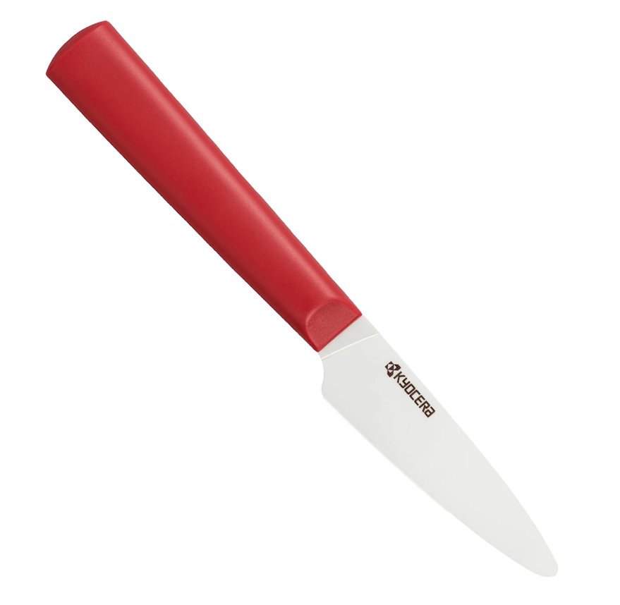 Kyocera Loupací nůž 7,5 cm, bílá čepel, červená rukojeť TK-075 WH-RD