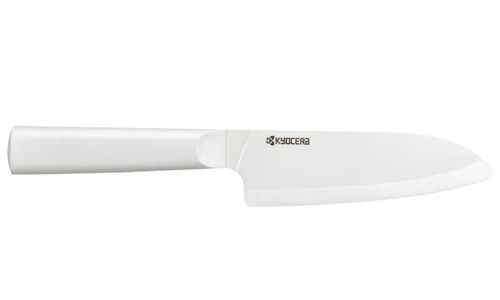 Kyocera Nůž Santoku 14 cm, bílá čepel, bílá rukojeť TK-140 WH-WH