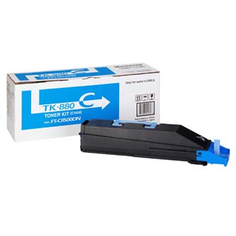 Kyocera originál toner TK880C, cyan, 18000str., 1T02KACNL0, Kyocera FS C8500DN