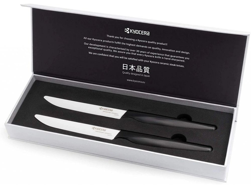 Kyocera Sada steakových nožů, 2 ks, černá rukojeť, bílá čepel SK-2PC WHBK EU