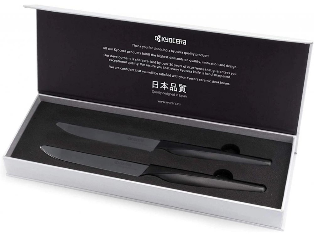 Kyocera Sada steakových nožů, 2 ks, černá rukojeť, černá čepel SK-2PC BKBK EU