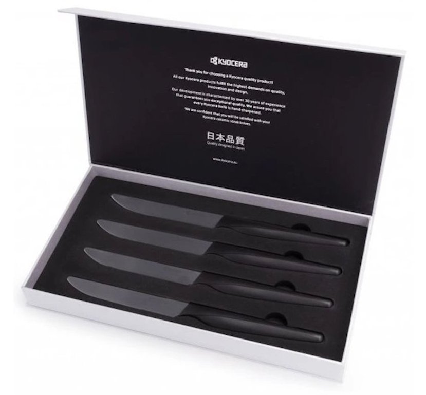Kyocera Sada steakových nožů, 4 ks, černá rukojeť, černá čepel SK-4PC BKBK EU