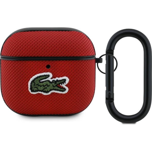 Lacoste Petit Pique Croc Logo Patch Púzdro pre AirPods 4 červené 57983127256