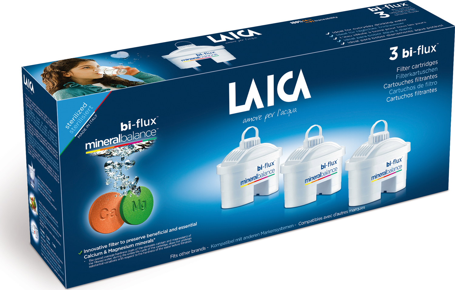 Laica Bi-Flux Cartridge Mineralbalance 3ks M3M LAI M3M