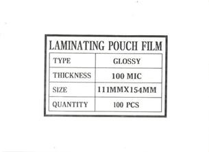 Laminovací fólie A6, 100 mic, lesklá LAMPOA6000100