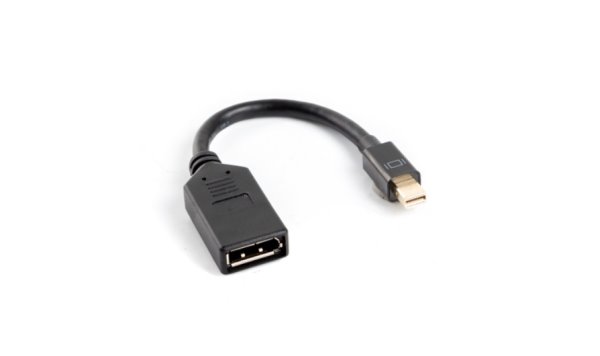 LANBERG adaptér mini DisplayPort 1.1 na Displayport, M/F, kabel 20cm, černý AD-0003-BK