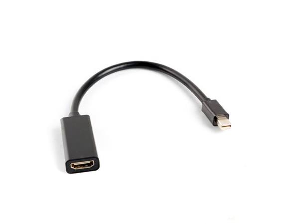 LANBERG adaptér mini DisplayPort 1.2 na HDMI, M/F, kabel 20cm, černýK AD-0005-BK