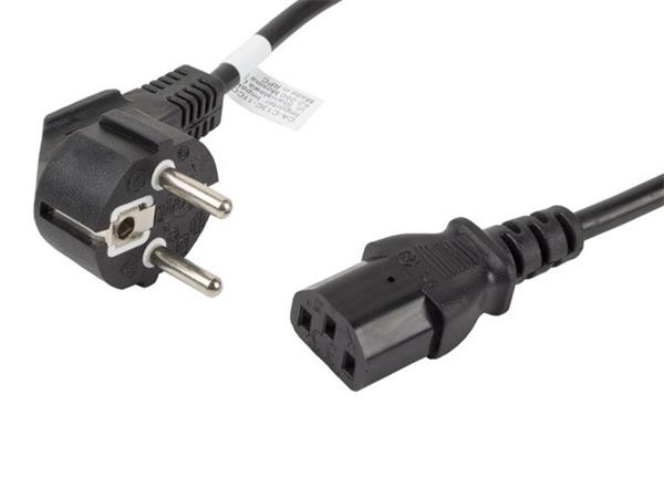 LANBERG CEE 7/7 na IEC 320 C13 POWER CORD 1.8M VDE černý CA-C13C-11CC-0018-BK