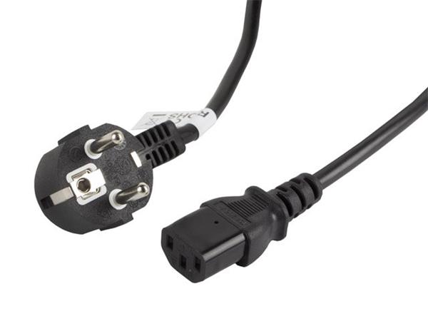 LANBERG CEE 7/7 na IEC 320 C13 POWER CORD 3M VDE černý CA-C13C-11CC-0030-BK