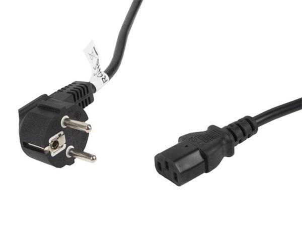 LANBERG CEE 7/7 na IEC 320 C13 POWER CORD 5M VDE černý CA-C13C-11CC-0050-BK