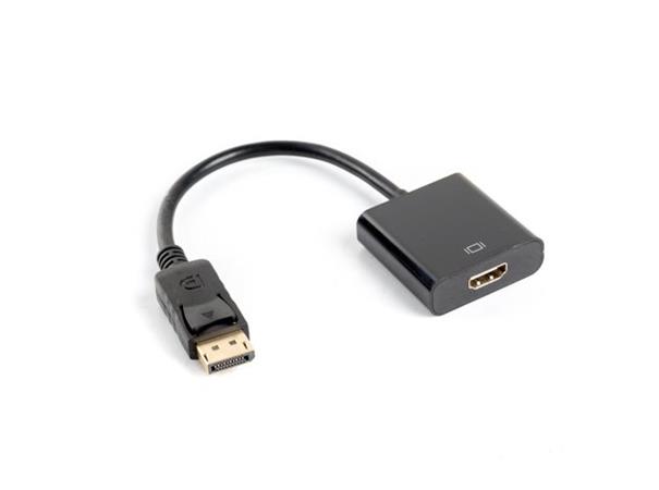 LANBERG DISPLAYPORT(M) 1.2->HDMI(F) ADAPTÉR 10CM ČERNÝ