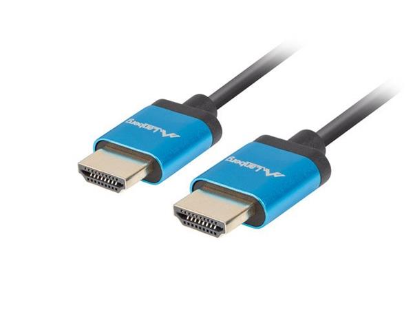 LANBERG HDMI M/M 2.0 kabel 0.5M 4K černý úzký CA-HDMI-22CU-0005-BK