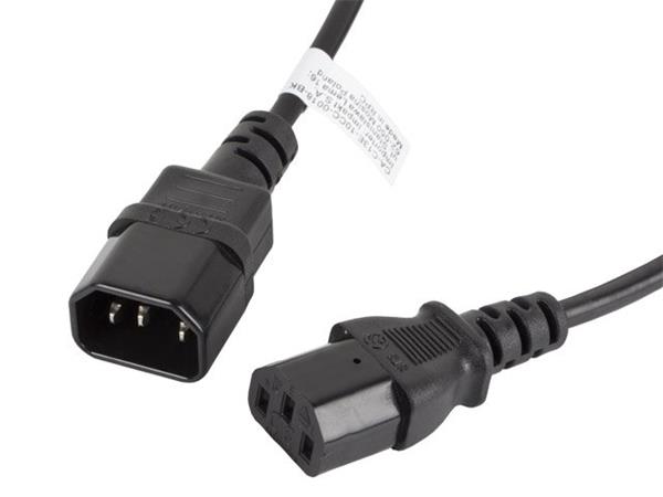 LANBERG IEC 320 C13 na C14 kabel 1.8M černý CA-C13E-10CC-0018-BK