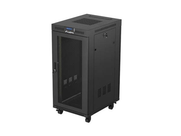 LANBERG INSTALAČNÍ RACK 19" 24U 600X800 ČERNÁ S PERFOROVANÝMI DVEŘMI (FLAT PACK) V2 FF01-6824-23BL
