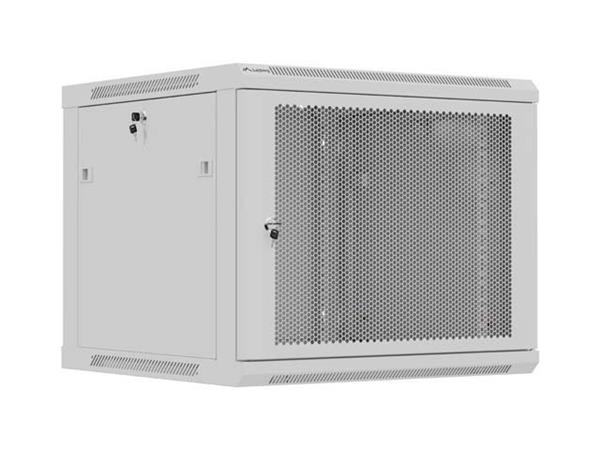 LANBERG NÁSTĚNNÁ INSTALAČNÍ SKŘÍŇ 19" 9U 600X600 ŠEDÉ PERFOROVANÉ DVEŘE (PLOCHÉ BALENÍ) WF01-6609-23S