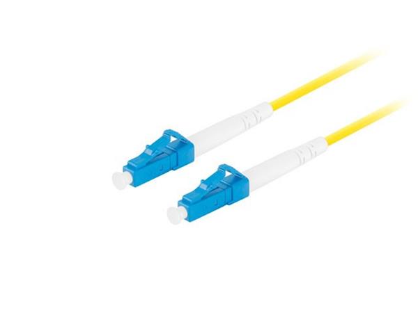 LANBERG optický patch cord SM LC/UPC-LC/UPC simplex 5m LSZH G657A1 průměr 3mm, barva žlutá FO-LULU-SS11-0050-YE