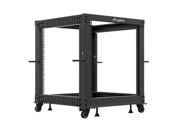 LANBERG OTEVŘENÝ RACK 12U 19" 600X600-1100 NASTAVITELNÝ ČERNÝ OR01-6112-B