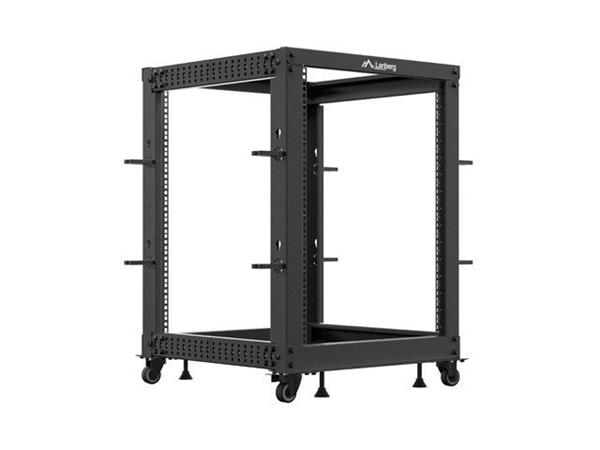 LANBERG OTEVŘENÝ RACK 15U 19" 600X600-1100 NASTAVITELNÝ ČERNÝ OR01-6115-B