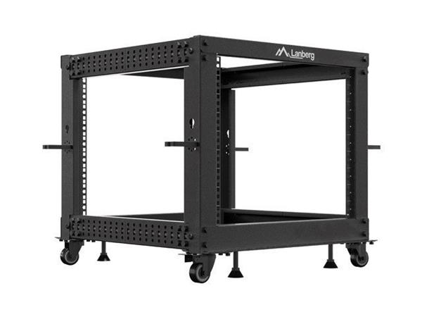 LANBERG OTEVŘENÝ RACK 9U 19" 600X600-1100 NASTAVITELNÝ ČERNÝ OR01-6109-B