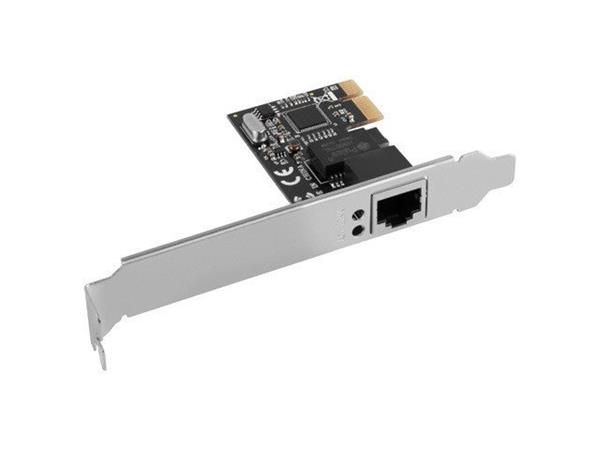 LANBERG PCI-EXPRESS->RJ45 ETHERNETOVÝ ADAPTÉR SÍŤOVÁ KARTA PCI-E X1 1X RJ45 1GB RTL8111C NÍZKÝ PROFIL PCE-1GB-201
