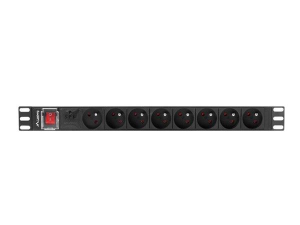 Lanberg POWER DISTRIBUTION UNIT (PDU) 19" LANBERG 1U 16A 2M 8X FRENCH OUTLETS BLACK PDU-08E-0200-BK